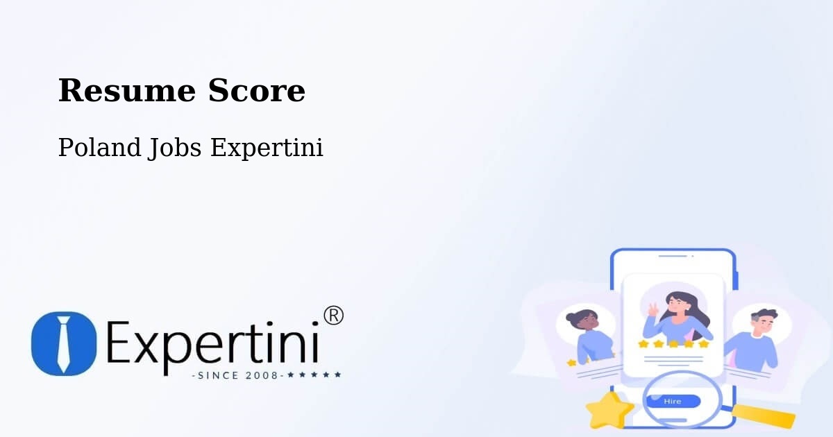 Resume Score & Job Description Match Tool – Bukowsko - Poland Jobs Expertini